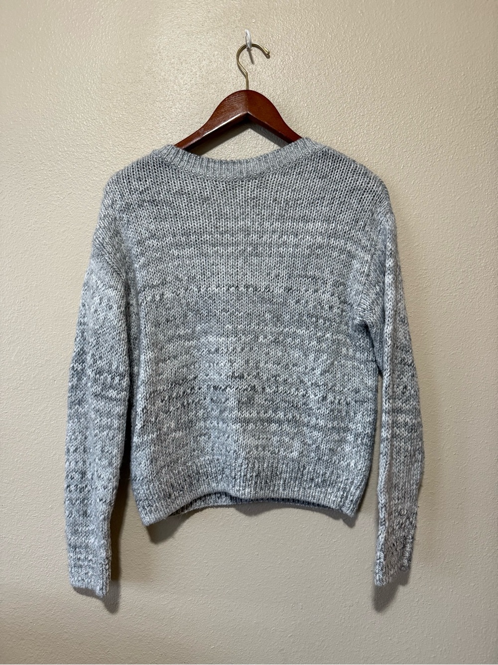 PINK Victoria's Secret Grey Marled Scoop Neck Sweater